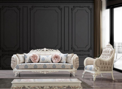 Sofa set Classic Luxury Sofas Armchair Living room set 3+1seater Chesterfield